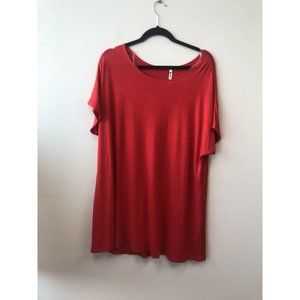 Azules XL Bright Red Rayon Blend T-Shirt